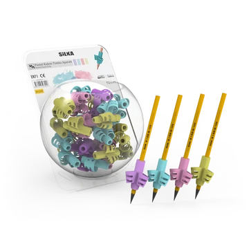 Ceruza markolat, fogássegítő, szilikon, pasztell, 72 db/display, Silka