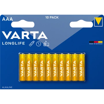 Elem AAA mikro LR03 Longlife 10 db/csomag, Varta