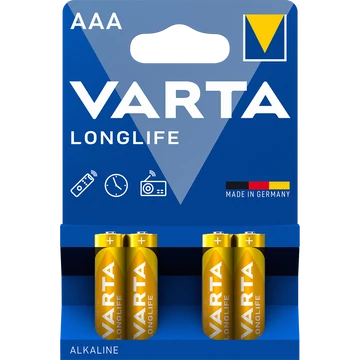Elem AAA mikro LR03 Longlife 4 db/csomag, Varta