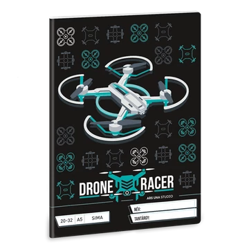Füzet iskolai A5, 32lap, sima 20-32 Ars Una DRONE RACER (5131) 22 10db/csomag