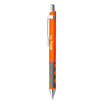 Golyóstoll neonnarancs test, Rotring Tikky III, írásszín kék