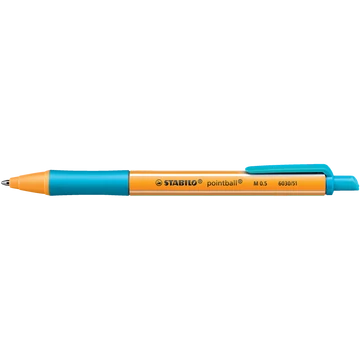 Golyóstoll nyomógombos 0,5mm, Stabilo pointball 6030/51, írásszín türkiz
