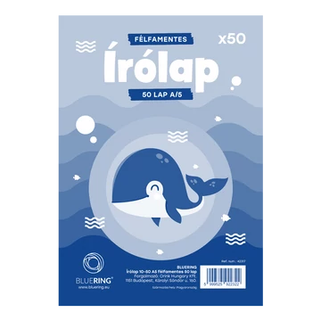 Írólap A5, 10-50 félfamentes 50lap Bluering®
