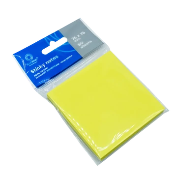 Jegyzettömb öntapadó, 76x76mm, 80lap, Bluering® , neon sárga