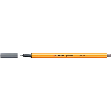 Rostirón, tűfilc 0,4mm, STABILO Point 88 sötétszürke