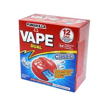 Szúnyogírtó elektromos készülék lapkához&amp;folyadékhoz+10 db szúnyogirtó lap 120 óra VAPE Classic