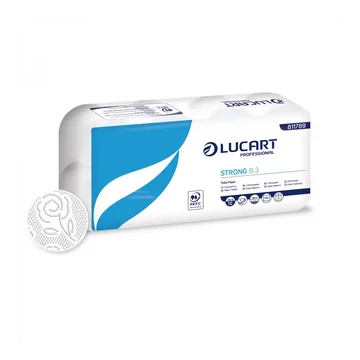 Toalettpapír 3 rétegű 250 lap/tekercs cellulóz 8 tekercs/csomag 8.3 Strong Lucart_811789P hófehér