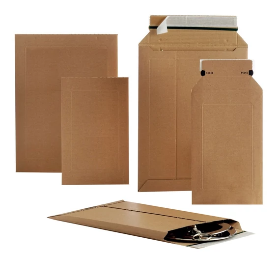 Csomagküldő webshop hullámkarton tasak A2, 414x570mm/434x585mm E-Flute