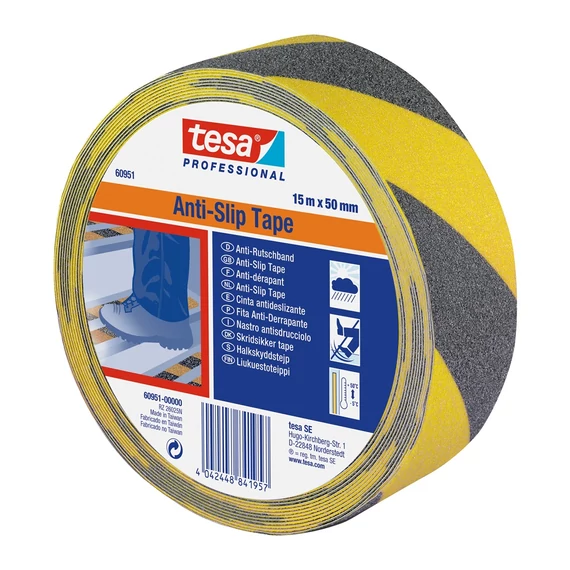 Csúszásgátló szalag 50mmX15 m Tesa fekete/sárga