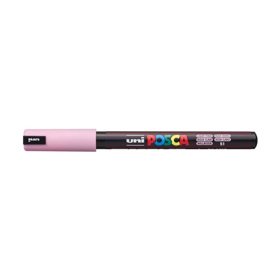 Dekormarker 0,7mm, Uni-Posca PC-1MR világos rózsaszín