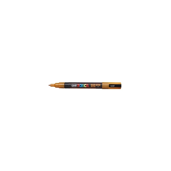 Dekormarker 0,9-1,3mm, Uni-Posca PC-3ML csillámló narancs
