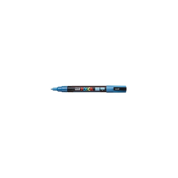 Dekormarker 0,9-1,3mm, Uni-Posca PC-3ML csillámló világoskék