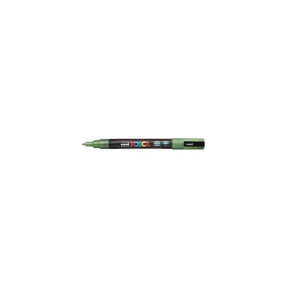 Dekormarker 0,9-1,3mm, Uni-Posca PC-3ML csillámló zöld