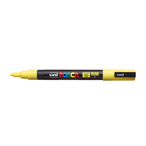 Dekormarker 0,9-1,3mm, Uni Posca PC-3M sárga