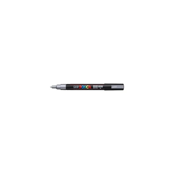 Dekormarker 0,9-1,3mm, PC-3M Uni Posca ezüst