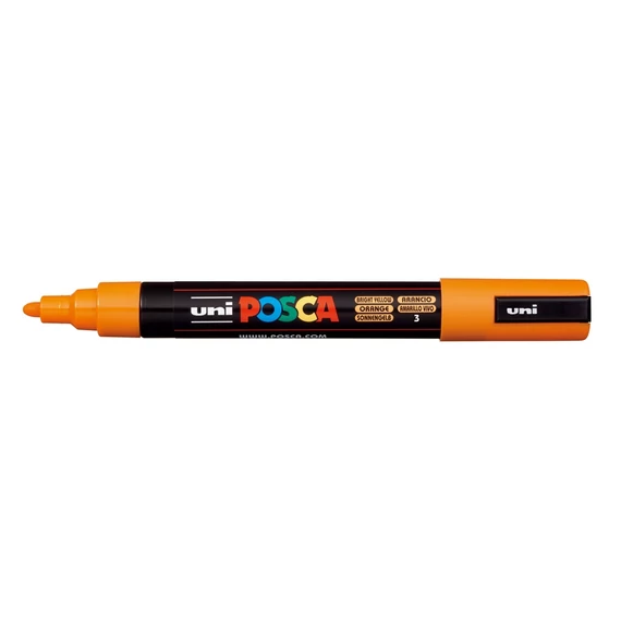 Dekormarker 1,8-2,5mm, Uni Posca PC-5M ragyogó sárga