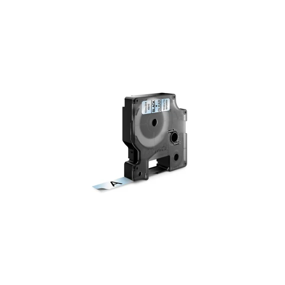 Feliratozógép szalag Dymo D1 S0720500/45010 12mmx7m, ORIGINAL, fekete/víztiszta