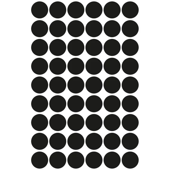 Etikett címke, o12mm, jelölésre, 54 címke/ív, 5 ív/doboz, Avery fekete
