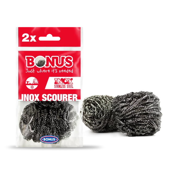 Fém dörzsi spriál 2 db/csomag Bonus Inox_B088 fémsúroló