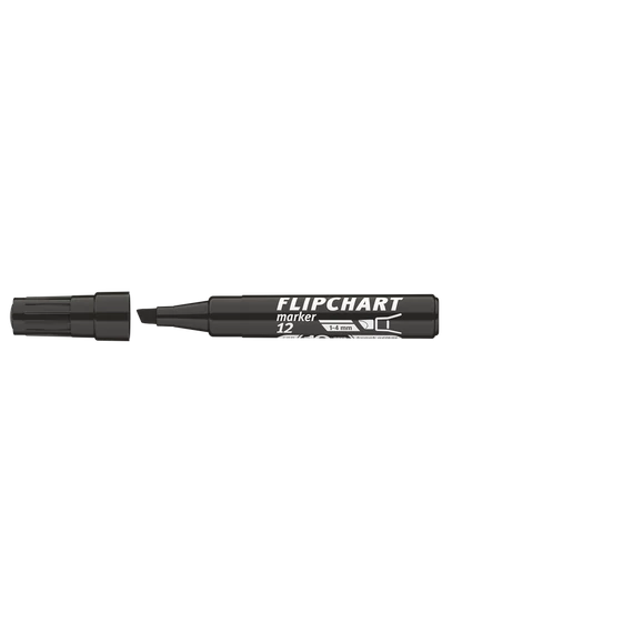 Flipchart marker vízbázisú 1-4mm, vágott Artip 12 fekete