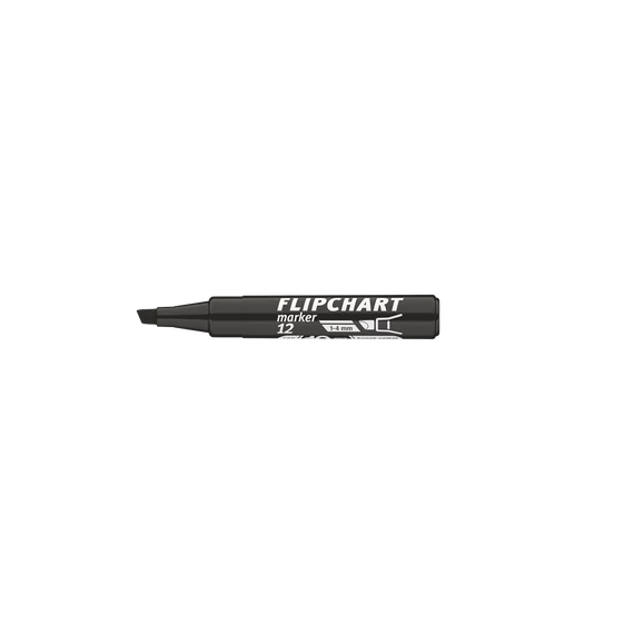 Flipchart marker vízbázisú 1-4mm, vágott Artip 12 fekete