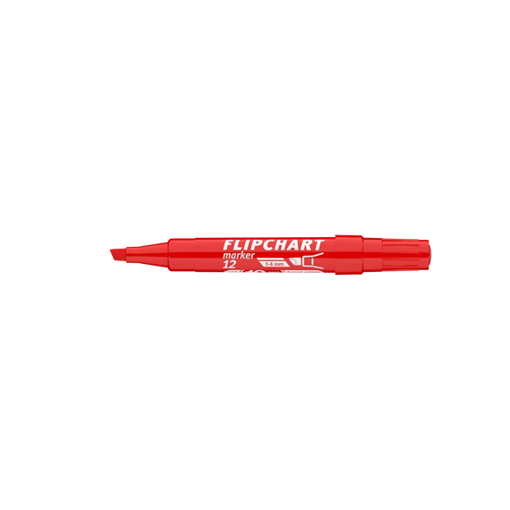 Flipchart marker vízbázisú 1-4mm, vágott Artip 12 piros