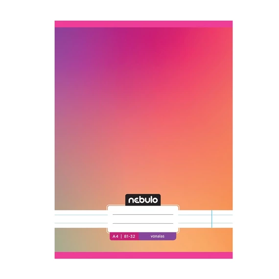 Füzet, A4, vonalas, 81-32, Monochrome és Gradient minták I., 12 db/csomag Nebulo