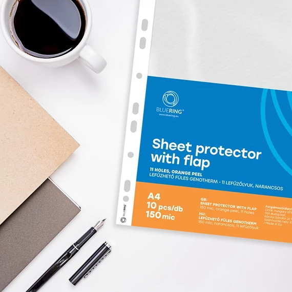 Genotherm lefűzhető, A4, 150 micron oldalt hajtófüllel Bluering® 10 db/csomag,