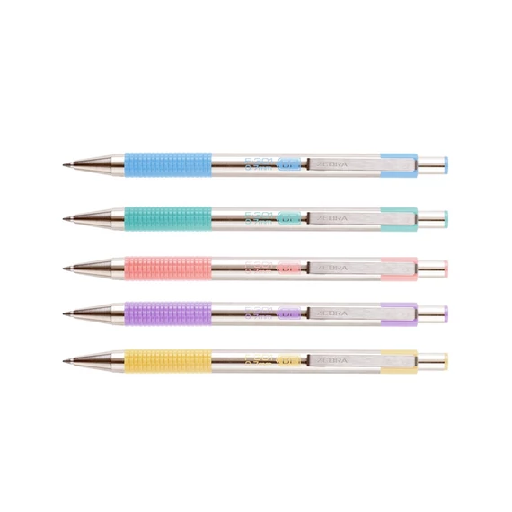Golyóstoll 0,7mm, pasztell lila test, Zebra F-301, írásszín kék