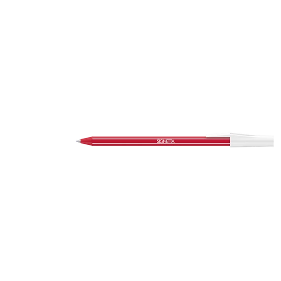 Golyóstoll 0,7mm, kupakos, Ico Signetta, írásszín piros