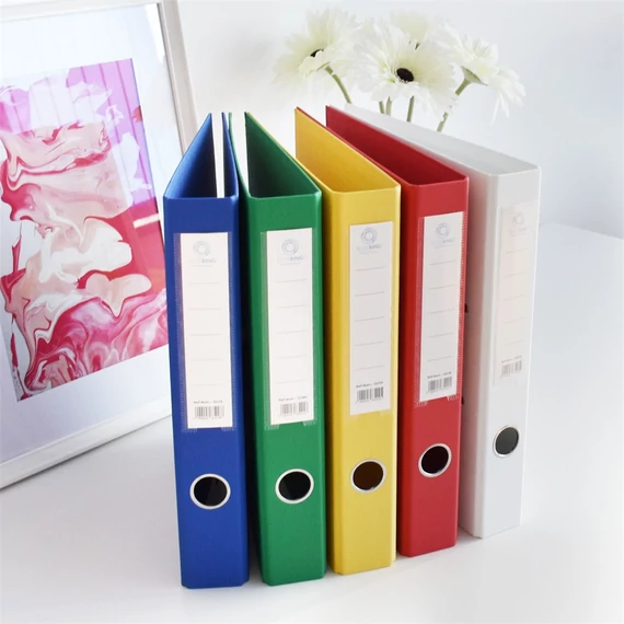 Iratrendező A4, 5cm, két oldalt PP borítás,lapraszerelt, Bluering® Premium piros