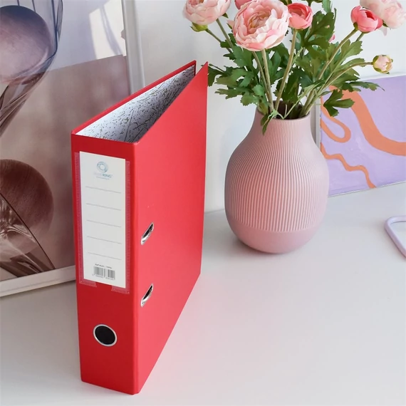 Iratrendező A4, 7,5cm,lapraszerelt, Bluering® Smart piros