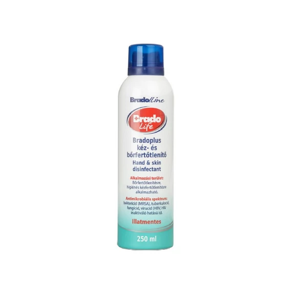 Kéz- és bőrfertőtlenítő pumpás 250 ml BradoLife