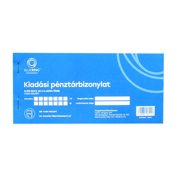 Kiadási pénztárbizonylat 25x2lapos B.318-103/V Bluering®