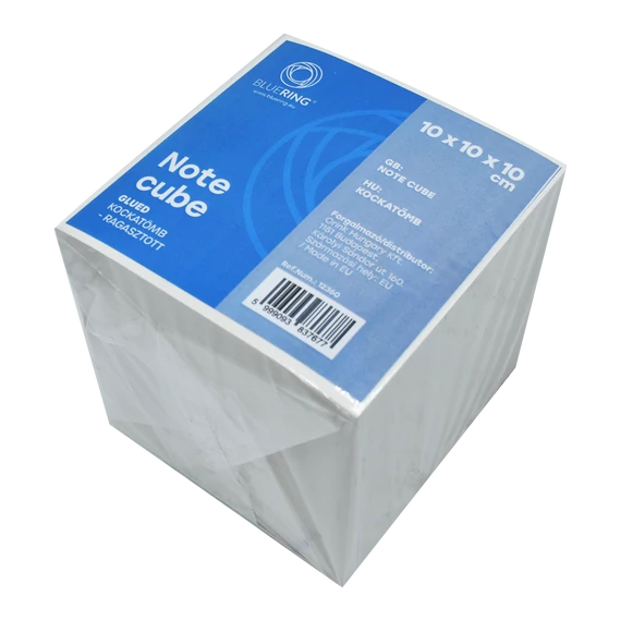 Kockatömb ragasztott, 10x10x10cm, Bluering® fehér