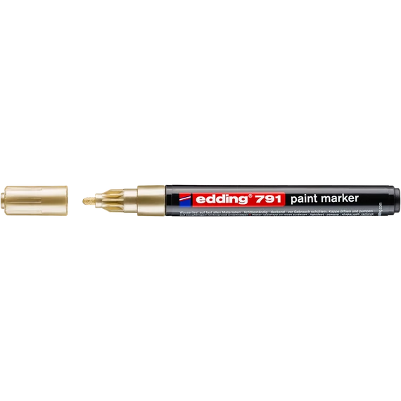 Lakkmarker 1-2mm, kerek Edding 791 arany