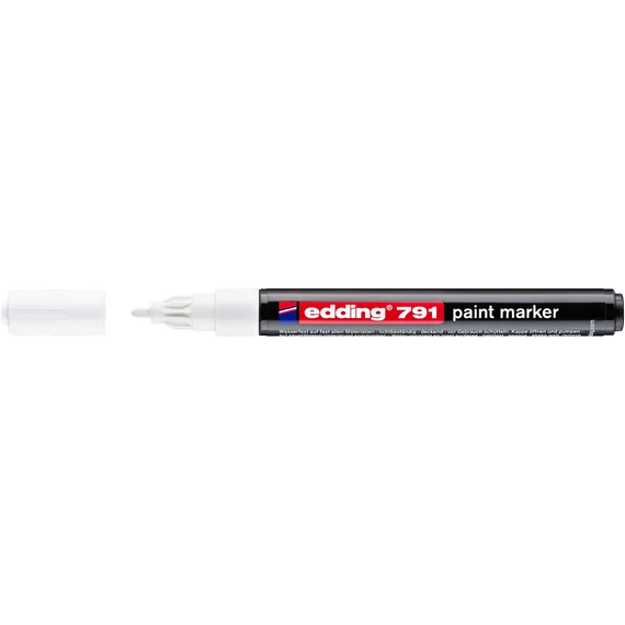 Lakkmarker 1-2mm, kerek Edding 791 fehér