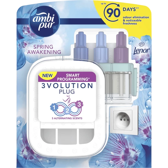 Légfrissítő elektromos kezdőcsomag 20 ml Ambi Pur 3 Volution Lenor Spring