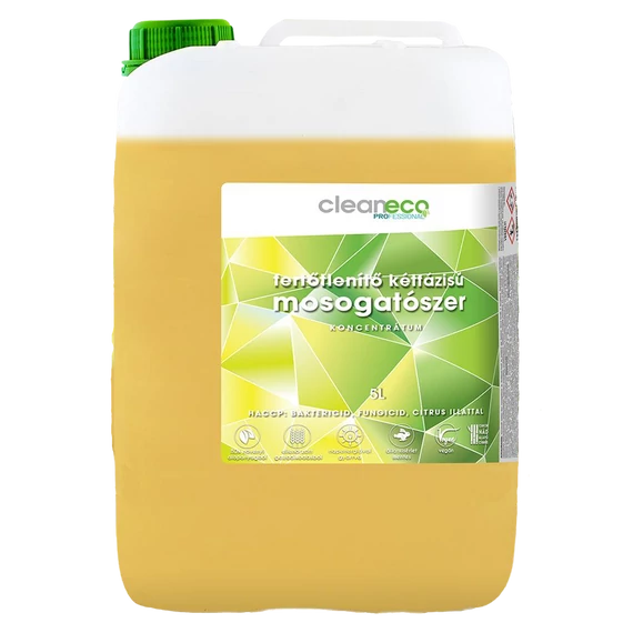 Mosogatószer 5 liter kézi fertőtlenítő hatással Cleaneco