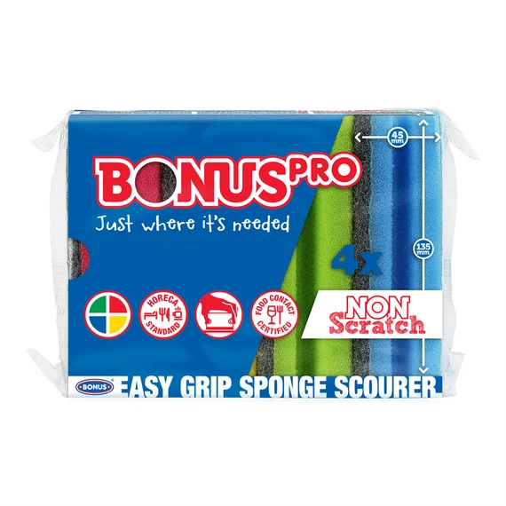 Mosogatószivacs 4 db/csomag formázott HoReCa BonusPRO_B118
