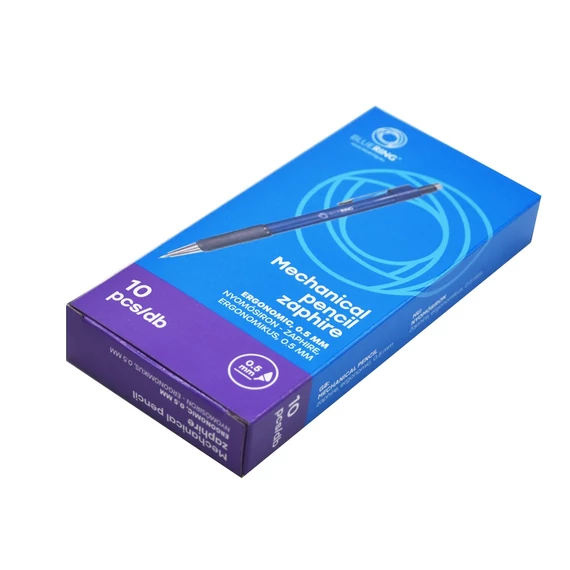 Nyomósirón ergonomikus 0,5mm, sötétkék műanyag test, fekete fogórésszel, Bluering® Zaphire