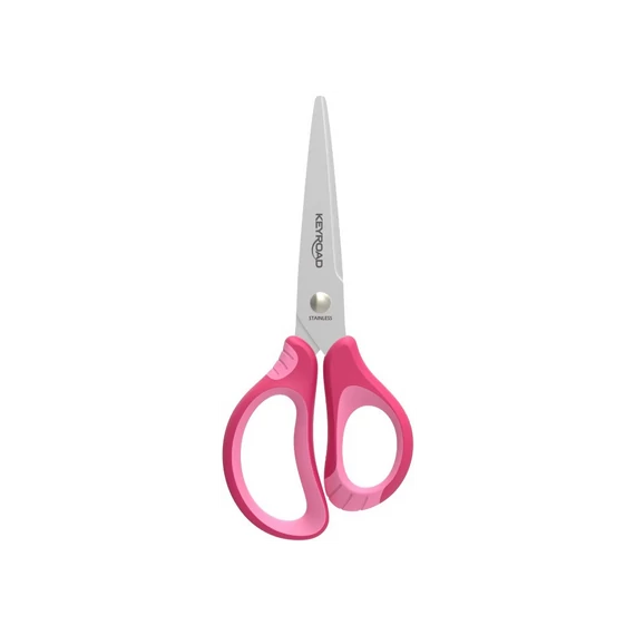 Olló 13 cm tompa fejű Keyroad Soft Grip vegyes színek