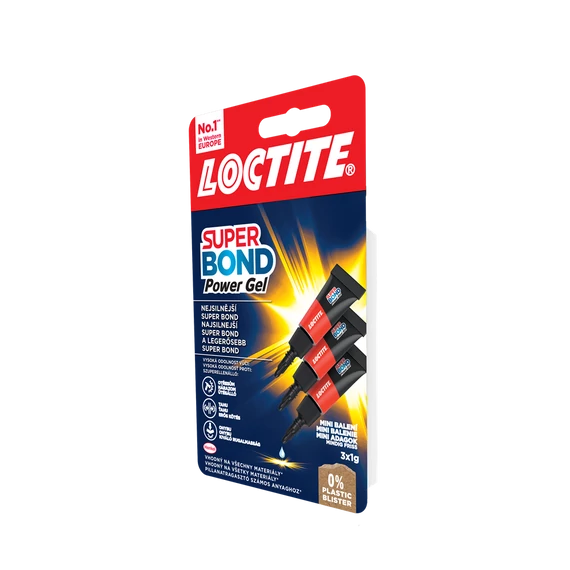Pillanatragasztó 3x1g Loctite Super Bond Power Gél Mini Trio