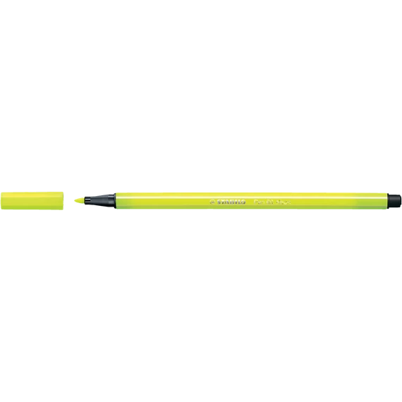 Rostirón, filctoll 1mm, STABILO Pen 68 neon sárga