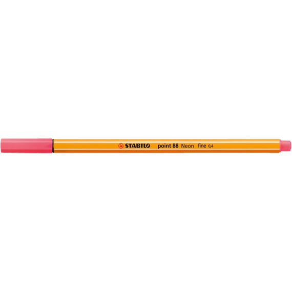 Rostirón, tűfilc 0,4mm, STABILO Point 88 neon piros