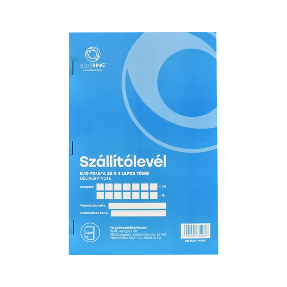 Szállítólevél A5, 25x4lapos B.10-70/A/V Bluering® 