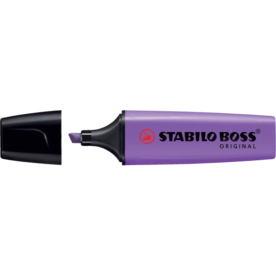 Szövegkiemelő 2-5mm, vágott hegyű, STABILO Boss original lila