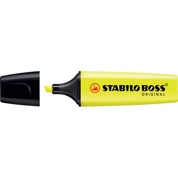 Szövegkiemelő 2-5mm, vágott hegyű, STABILO Boss original sárga