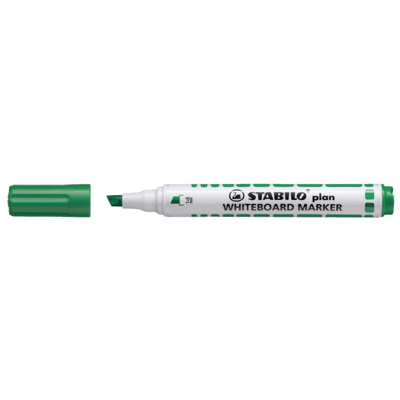 Táblamarker 2,5-3,5mm, kerek hegyű, Stabilo Plan 641/36 zöld