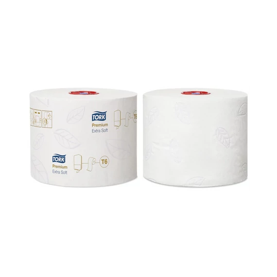 Toalettpapír 3 rétegű duplatekercses átmérő: 13,2 cm 70 m/tek 27 tekercs/karton Premium Mid-size T6 Tork_127510 fehér